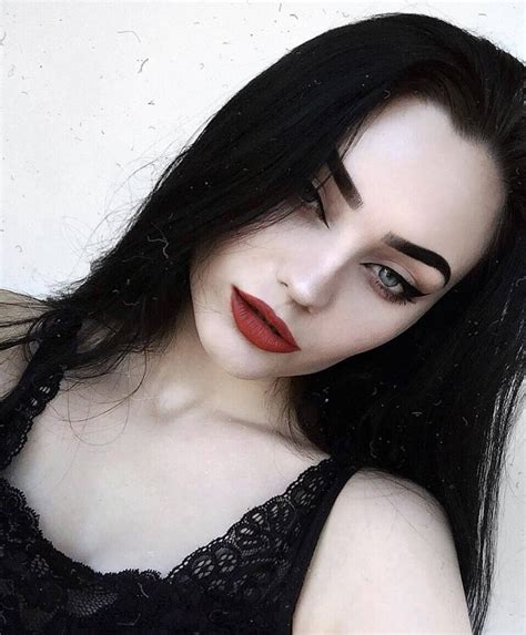 black hair pale skin|pale girl with black hair.